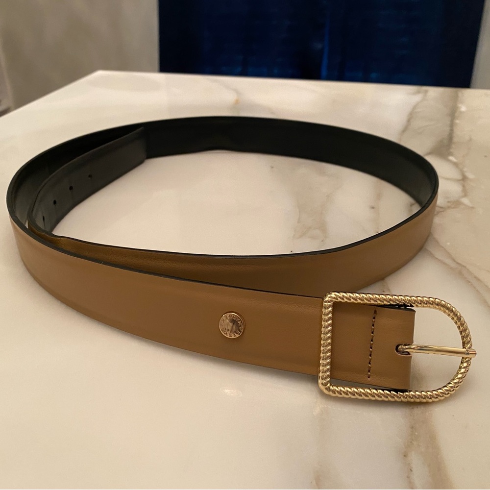 Steve Madden Tan Belt with Gold Buckle